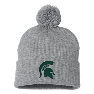 MSU Primary Logo Knit Pom Pom Beanie