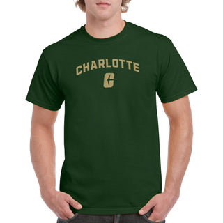 UNC Charlotte Forty-Niners Arch Logo Short Sleeve T Shirt - Forest