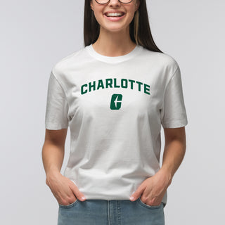 UNC Charlotte Forty-Niners Arch Logo Short Sleeve T Shirt - White
