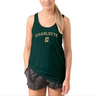 UNC Charlotte Forty-Niners Arch Logo Tank Top - Forest
