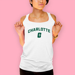 UNC Charlotte Forty-Niners Arch Logo Tank Top - White