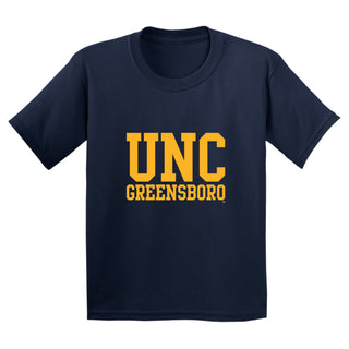 UNC Greensboro Spartans Basic Block Youth T-Shirt - Navy
