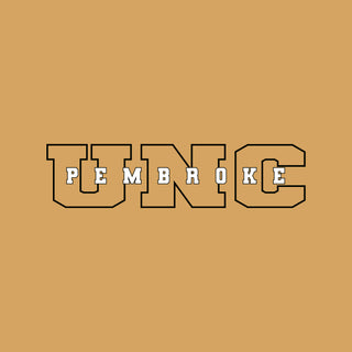 UNC Pembroke Braves Basic Block T Shirt - Old Gold