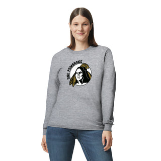 UNC Pembroke Braves Primary Logo Long Sleeve T Shirt - Sport Grey