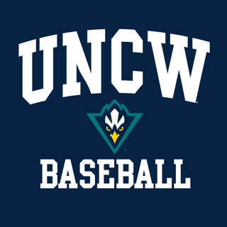 UNC Wilmington Seahawks Arch Logo Baseball Hoodie - Navy