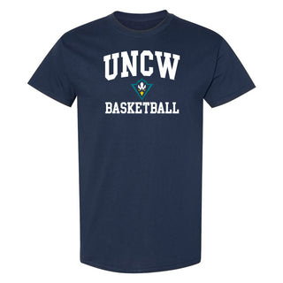 UNC Wilmington Seahawks Arch Logo Basketball T-Shirt - Navy
