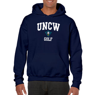 UNC Wilmington Seahawks Arch Logo Golf Hoodie - Navy