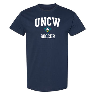 UNC Wilmington Seahawks Arch Logo Soccer T-Shirt - Navy