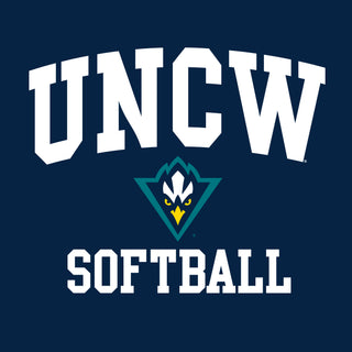 UNC Wilmington Seahawks Arch Logo Softball T-Shirt - Navy