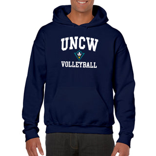 UNC Wilmington Seahawks Arch Logo Volleyball Hoodie - Navy