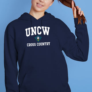 UNC Wilmington Seahawks Arch Logo Cross Country Hoodie - Navy