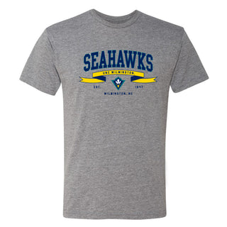 UNC Wilmington Ribbon Flight NLA Triblend T-Shirt - Premium Heather