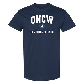 Wilmington Seahawks Arch Logo Computer Science T-Shirt - Navy