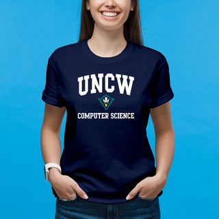 Wilmington Seahawks Arch Logo Computer Science T-Shirt - Navy