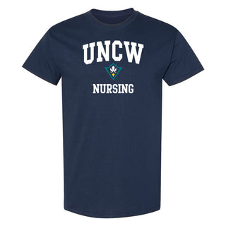 Wilmington Seahawks Arch Logo Nursing T-Shirt - Navy