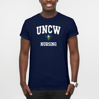 Wilmington Seahawks Arch Logo Nursing T-Shirt - Navy