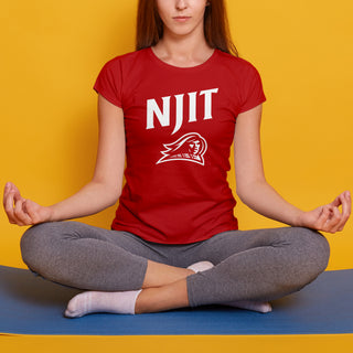 New Jersey Institute of Technology Arch Logo Short Sleeve Women's T-Shirt - Red