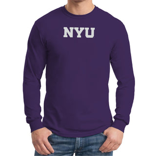 New York University Violets Basic Block Long Sleeve T-Shirt - Purple