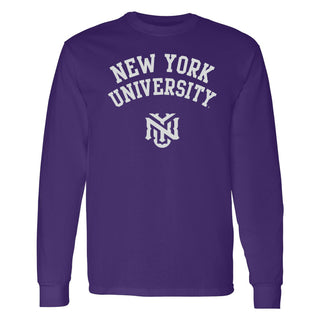 New York University Violets Arch Logo Long Sleeve