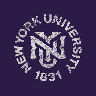 NYU Violets Distressed Circle Logo T-Shirt - Purple