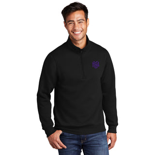 NYU Primary Logo LC EMB 1/4 Zip Sweatshirt