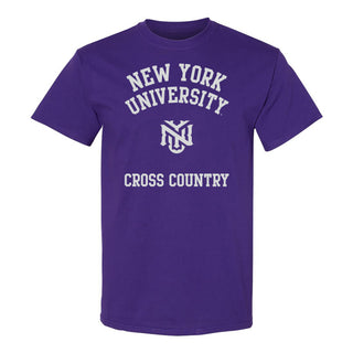 New York University Violets Arch Logo Cross Country T-Shirt - Purple
