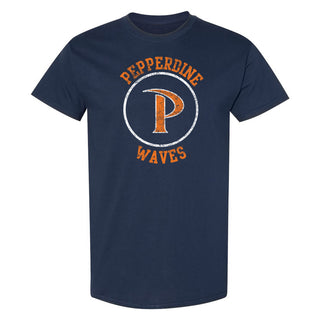Pepperdine University Waves Distressed Circle Logo T-Shirt - Navy
