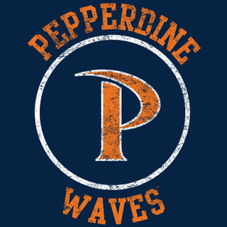 Pepperdine University Waves Distressed Circle Logo T-Shirt - Navy
