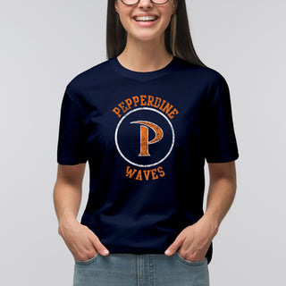 Pepperdine University Waves Distressed Circle Logo T-Shirt - Navy