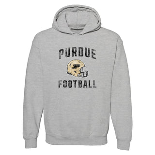 Purdue Faded Football Helmet Hoodie - Sport Grey