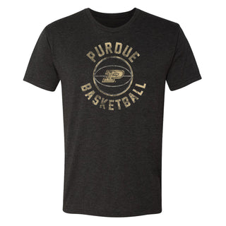 Purdue University Boilermakers Basketball Distress Short Sleeve T Shirt - Vintage Black