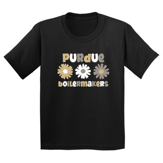 Purdue Daisy Dot Youth T-Shirt - Black