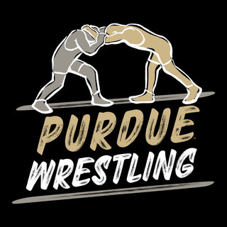 Purdue Wrestling Sketch Tank Top - Black