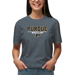 Purdue Wrestling Top Flight T-Shirt - Dark Heather