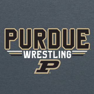 Purdue Wrestling Top Flight T-Shirt - Dark Heather