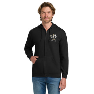 Purdue Pete Football Mascot Mark LC Zip Hoodie - Black