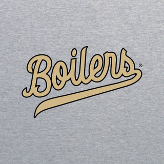 Purdue Pete Boilers Script Zip Hoodie - Sport Grey