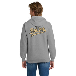 Purdue Pete Boilers Script Zip Hoodie - Sport Grey