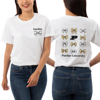 Purdue Bow Bliss T-Shirt - White