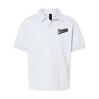 Purdue Script EMB Youth Dryblend Jersey Polo