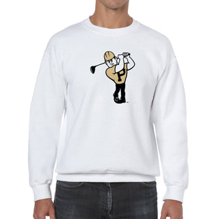 Purdue Pete Golf Mascot Mark Crewneck - White