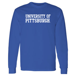 Pittsburgh Panthers Basic Block Long Sleeve T-Shirt - Royal