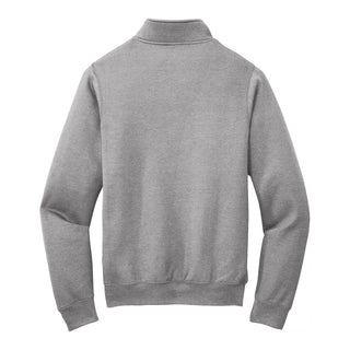 Furman Paladins Primary Logo Left Chest 1/4 Zip Sweatshirt - Athletic Heather