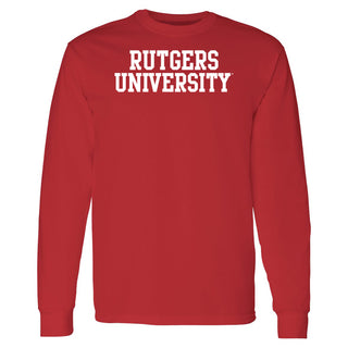 Rutgers University Scarlet Knights Basic Block Long Sleeve T-Shirt - Red