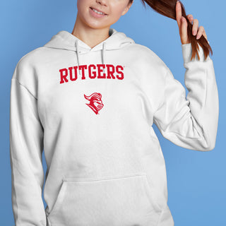 Rutgers University Scarlet Knights Arch Logo Hoodie - White