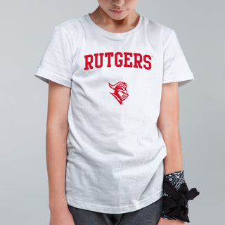 Rutgers University Scarlet Knights Arch Logo Youth T-Shirt - White