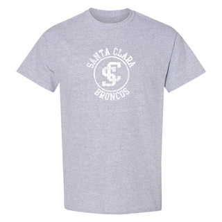 Santa Clara Broncos Distressed Circle Logo T-Shirt - Sport Grey