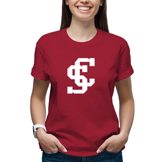 Santa Clara Broncos Primary Logo T-Shirt - Cardinal