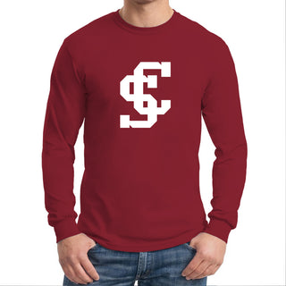 Santa Clara Broncos Primary Logo Long Sleeve - Cardinal