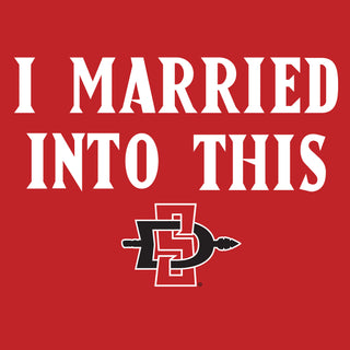 San Diego State Aztecs I Married Into This Women's T-Shirt - Red